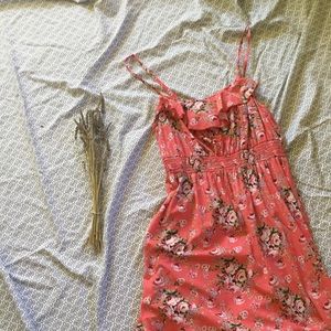 Floral pink maxi dress